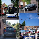 荷德邊境上的小鎮裡，兩國球迷相互較勁的情景：各式車輛掛上自家國旗；鎮裡的主要街道則掛起了兩不得罪的萬國旗