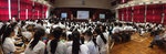 天主教郭得勝中學學生會、校友政改關注組聯同校內老師共同合作籌備是次罷課，大約300位學生參與罷課。photo Credit: 香港獨立媒體網 