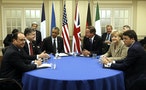 U.S. President Barack Obama joins in a meeting on the situation in Ukraine at the NATO Summit at the Celtic Manor Resort in Newport, Wales, in the United Kingdom