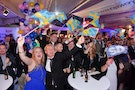 People celebrate at the election night party of the Sweden Democrats in Stockholm