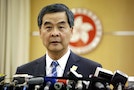 Hong Kong Chief Executive Leung Chun-ying speaks at a news conference in Beijing