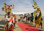 柬埔寨金邊機場2011年時歡迎法航首航巴黎與金邊航班。Photo Credit：AP/ 達志影像