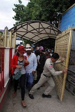 泰國阿蘭雅城與柬埔寨波別城的出入境海關口。Photo Credit：AP/ 達志影像