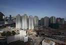 Newly built government housing estates are seen as part of the Kai Tak Development at the former Kai Tak International Airport area in Hong Kong