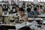 緬甸成衣業工人。Photo Credit：AP/ 達志影像
