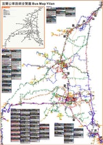 宜蘭公車路網全覽圖 全圖樣貌。Photo Credit:大台北公車路網全覽圖