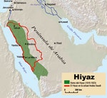 綠色範圍便是於1916-1923年間的漢志（Hijaz）地區範圍。Photo Credit: Spitfire_Pilot  
