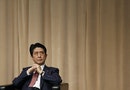 Japan's PM Abe attends the Symposium of the 70th Anniversary of the United Nations, at the United Nations University in Tokyo