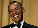 U.S. President Barack Obama laughs during the White House Correspondents Association Dinner in Washington