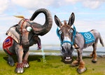 Democratic Donkey & Republican Elephant