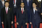 Xi Jinping, Joko Widodo, Shinzo Abe