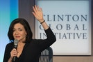 The chief operating officer of Facebook, Sheryl Sandberg, speaks at the Clinton Global Initiative 2013 (CGI) in New York