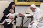 Swedish Royals meet Pope Francis at The Vatican, Rome, Italy - 27 Apr 2015