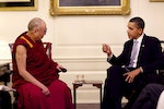 達賴喇嘛早前與美國總統奧巴馬會面 | Photo Credit: The White House 