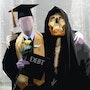 Indentured Student embraced by the Grim Reaper of Debt.