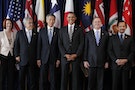 Barack Obama, Julia Gillard, Sebastian Pinera, Lee Hsien Loong, John Key, Hassanal Bolkiah