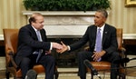 U.S. President Barack Obama meets Pakistan's Prime Minister Nawaz Sharif in the Oval Office of the White House in Washington