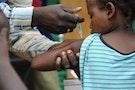 African Cchild receiving vaccine