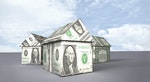 Model houses made of dollars 貸款 房屋  mortgage