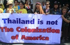 Thailand: Protests in front of US Embassy in Bangkok
