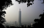 The Taipei 101 building is seen in hazy weather