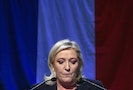 Marine Le Pen, French National Front political party leader and candidate for the National Front in the Nord-Pas-de-Calais-Picardie region, delivers a speech after results in the second-round regional