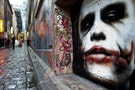 Street art painting (by Owen Dippie) in Hosier Lane, Melbourne, Victoria, Australia