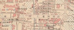 1967年臺北市街道圖中的仁愛路四段，可以看見大使館林立，至於敦南誠品所在地，有看到那密密麻麻的田地標誌嗎？
