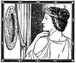The Evil Queen in front of the Magic Mirror in a 1916 illustration