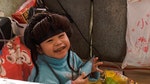 阮安妮小女兒「阿噹」必須每天洗腎，但天使般的笑容總是讓她感到溫暖。（彭家如拍攝） 