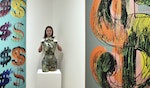 Art works inspired by the US dollar which will be auctioned go on display at Sotheby's in London