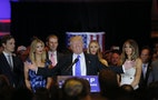 Republican U.S. presidential candidate and businessman Donald Trump speaks to supporters following the results of the Indiana state primary at Trump Tower in Manhattan, New York