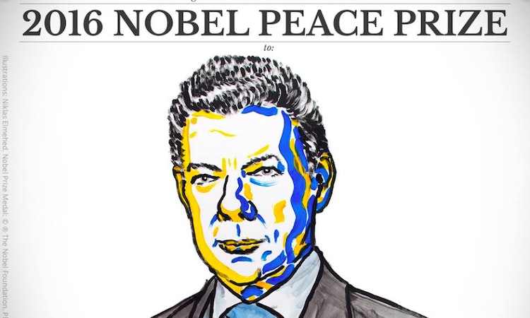 公投失敗，仍為終結52年內戰努力：哥倫比亞總統獲2016諾貝爾和平獎