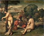 Titian (formerly attributed to Giorgione), Pastoral Concert, c. 1508. Oil on canvas.