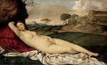 Titian (formerly attributed to Giorgione), Sleeping Venus