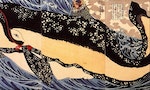 Musashi_on_the_back_of_a_whale  宮本武藏討伐鯨魚