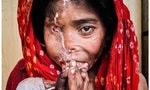 聖誕夜乞討的印度小女孩，在街頭答應了我的無酬攝影