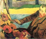 高更筆下的梵谷，《畫向日葵的畫家》，現藏於阿米斯特丹梵谷美術館。（來源：原點出版