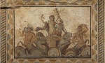 Epiphany of Dionysus mosaic, from the Villa of Dionysus (2nd century AD) in Dion, Greece. Now in the Archeological Museum of Dion.