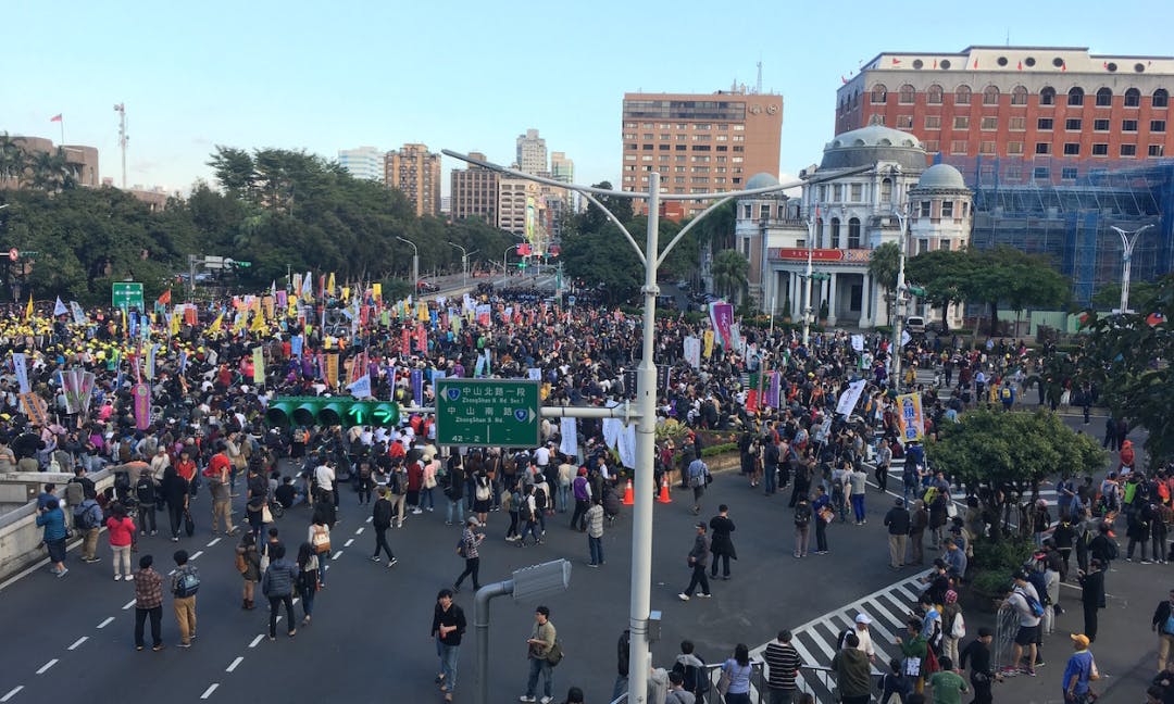 Labor Law Protests Rock Taipei  