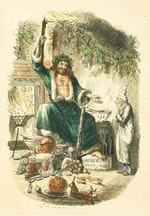 約翰．李奇，〈現在的耶誕精靈〉，《小氣財神》，1843年。