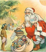 烏道．克卜勒，〈在我們的新統治地迎接聖誕節〉，《潑克》，1902年。