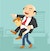 Businessman carrying boss. Vector flat illustration
