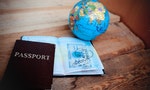 Travel concept;passport and map