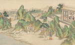 紅樓夢 A painting from a series of brush paintings by Qing Dynasty artist Sun Wen, depicting scenes from the novel Dream of the Red Chamber.