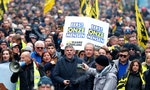 比利時布魯塞爾右翼反移民示威抗議遊行