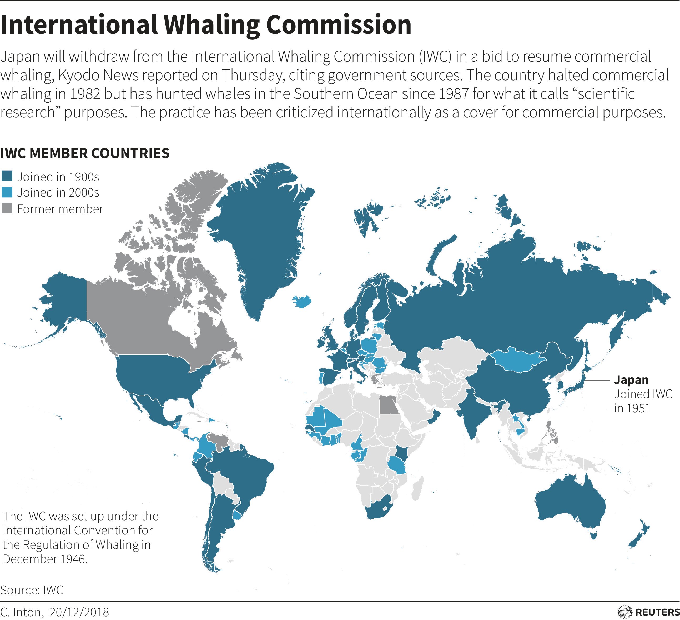 Moratorium on commercial discount whaling