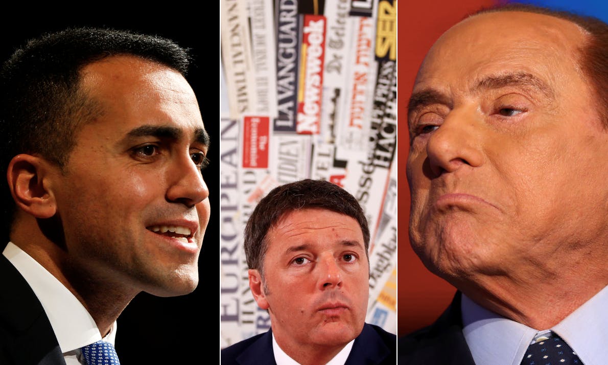 Silvio Berlusconi, Matteo Renzi, Luigi Di Maio