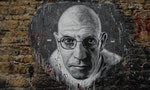 Michel Foucault, painted portrait