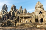 Remains of Angkor  temple in Cambodia